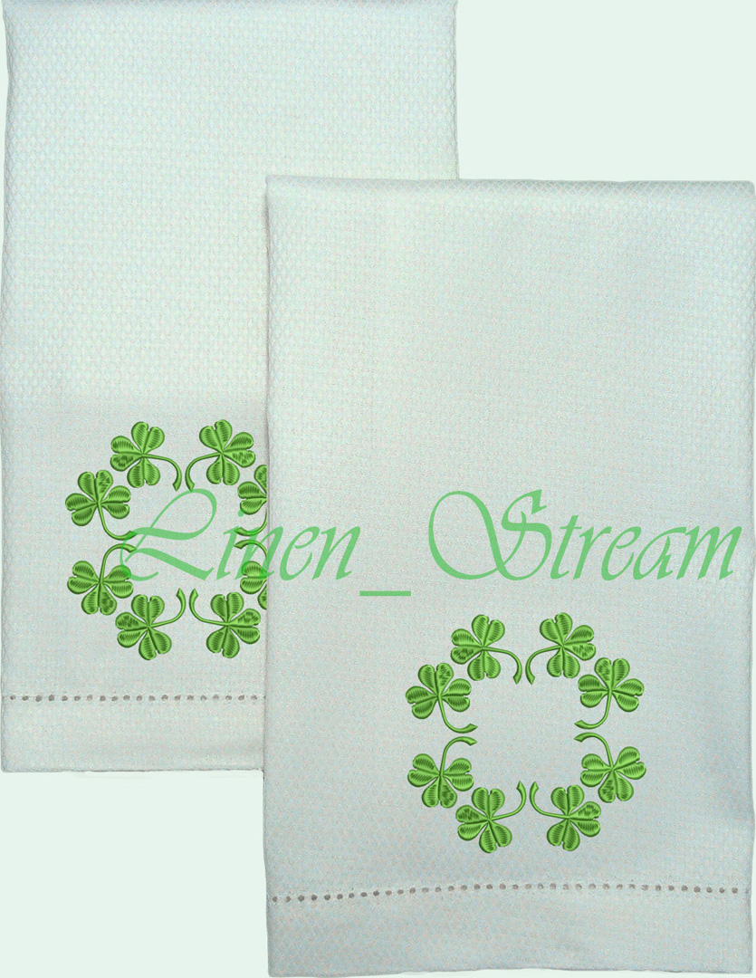 Clover napkins 2 machine embroidery designs 5 Clover napkins 2