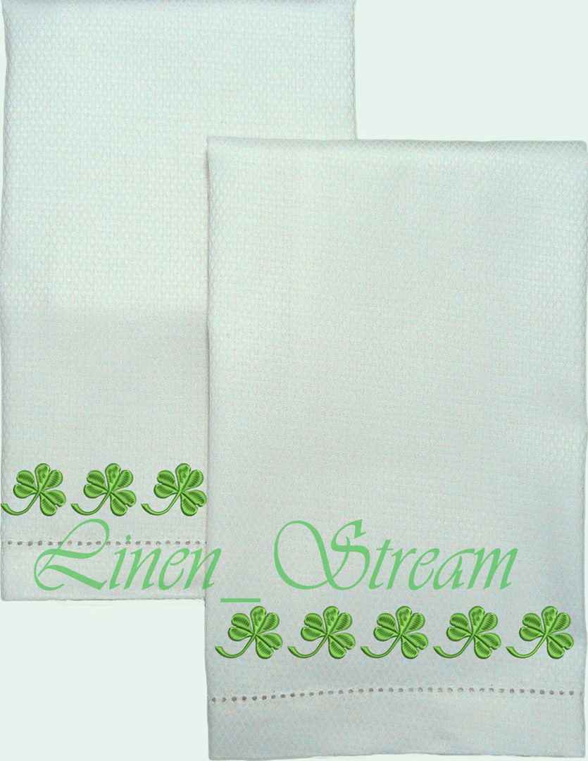 Clover napkins 2 machine embroidery designs 4 Clover napkins 2