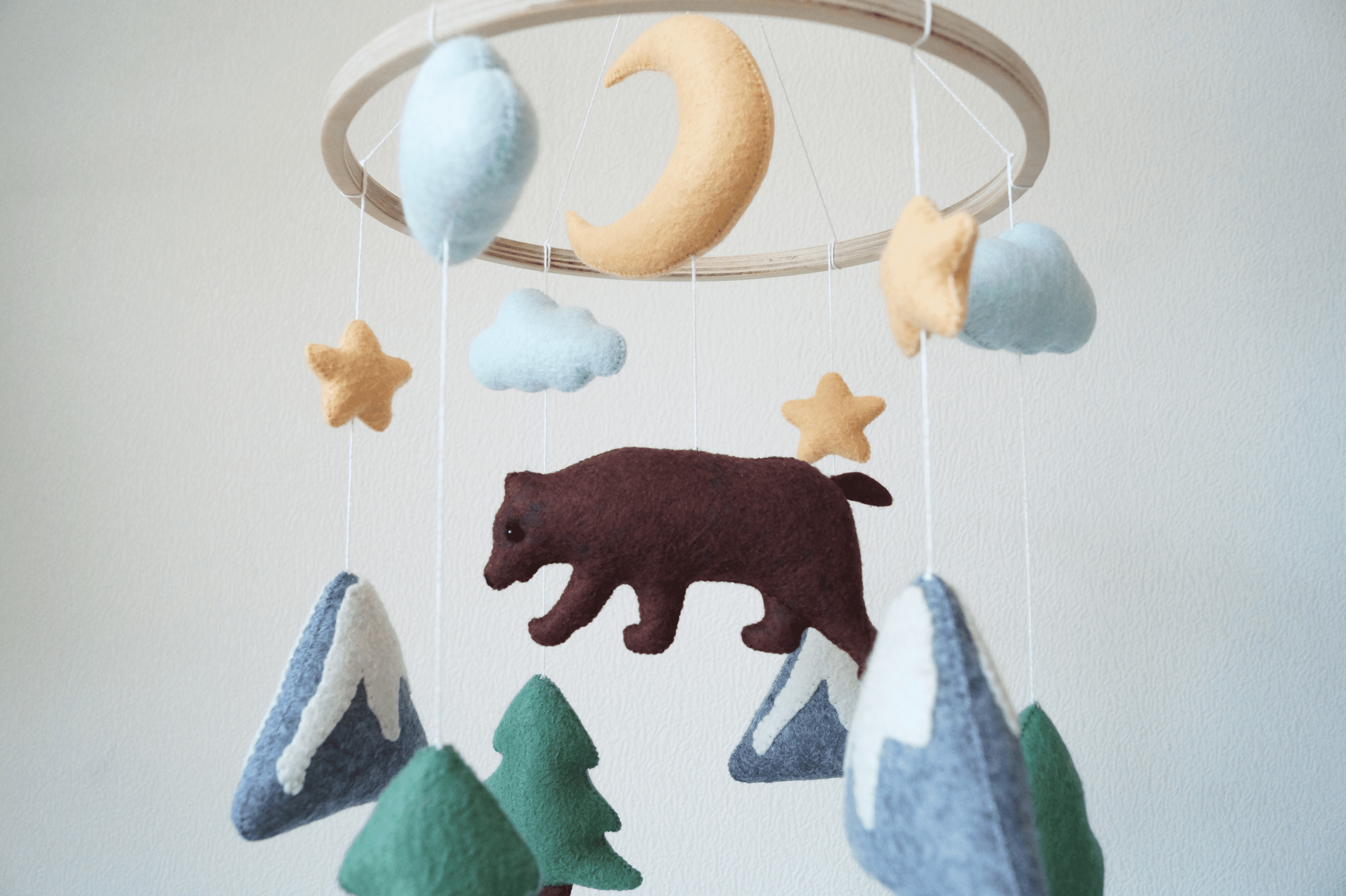 Woodland Baby Mobile Felt Mobile Baby Toy Forest Mobile -  New