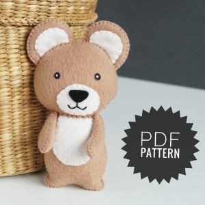 felt bear pattern