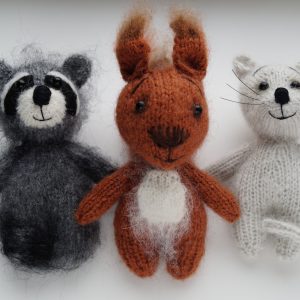 Three toys pattern!!! Raccoon, Mouse and Squrrel knitting pattern.