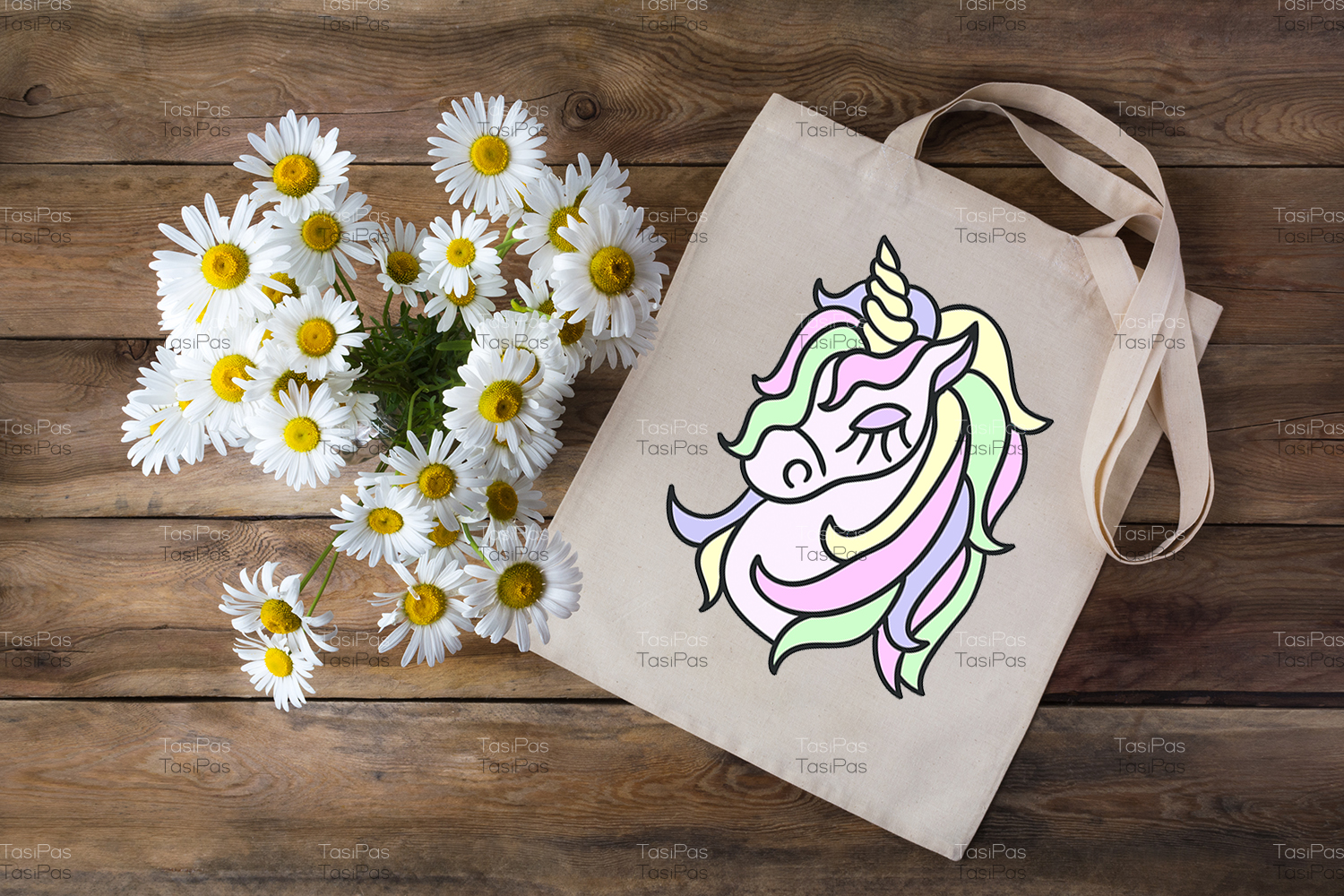 Rustic tote bag mockup with daisy. Digital Download. 2 Rustic tote bag mockup with daisy. Digital Download. - Image 2