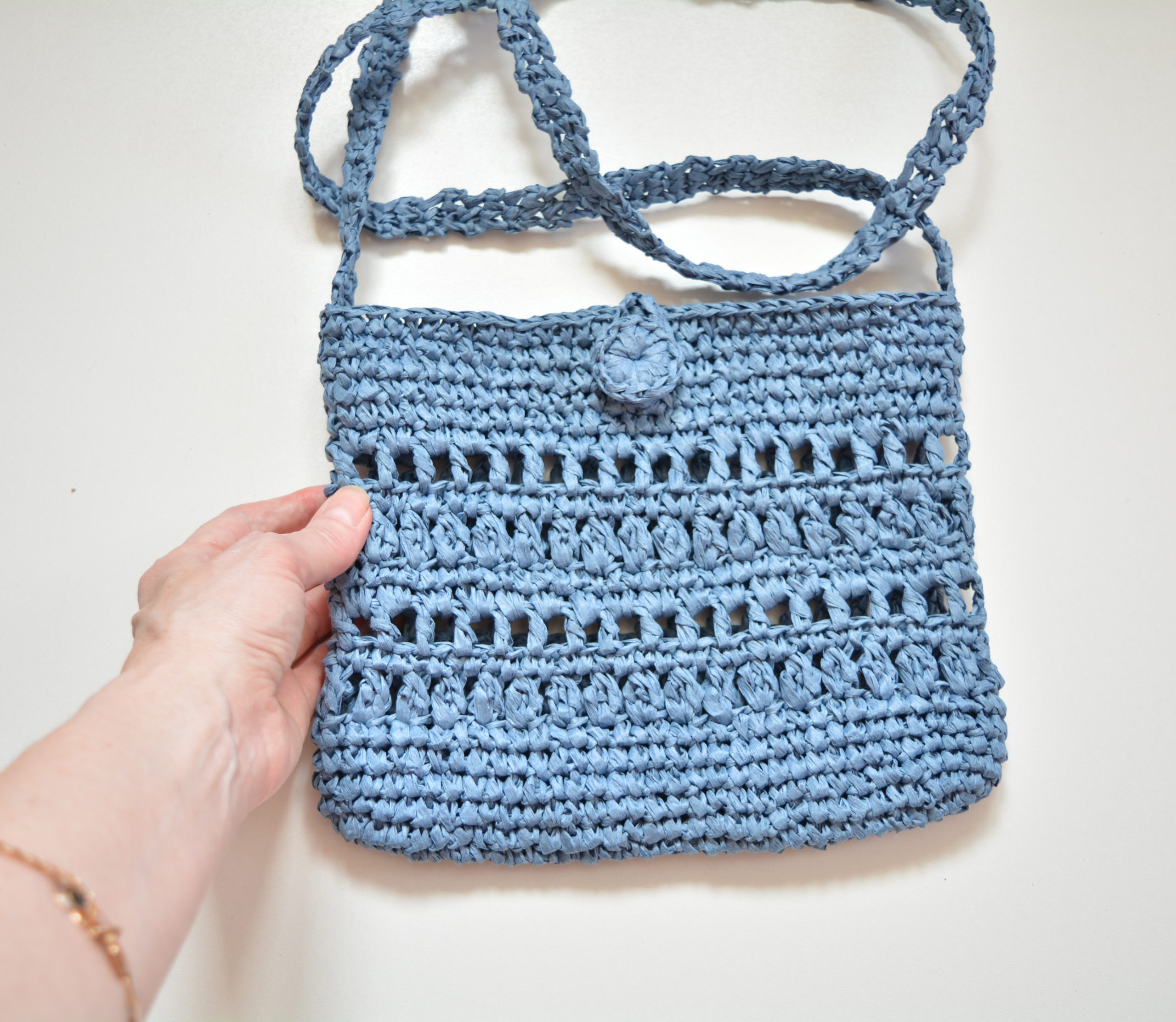 Blue Crochet Party Bag - Querida Costa