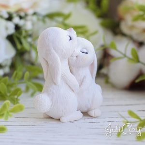 Silicone mold 3D Bunnies for soap, chocolate, candles, gypsum FREE SHIPPING