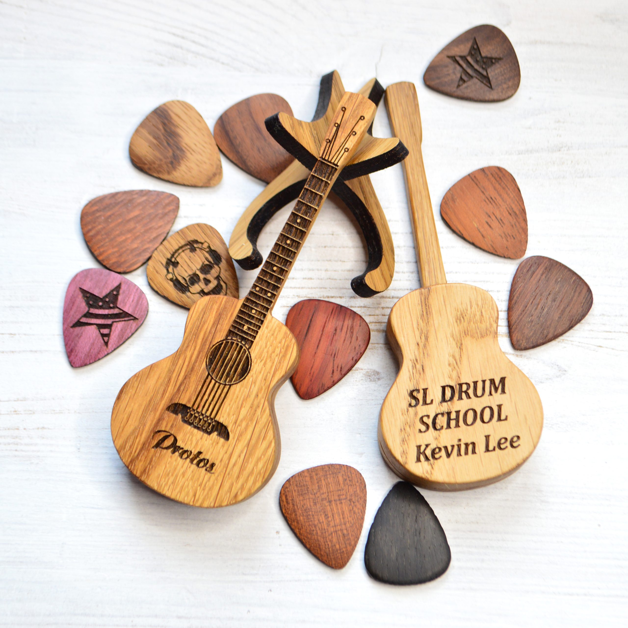 Guitar pick box, custom gift for guitar player, gift for dad