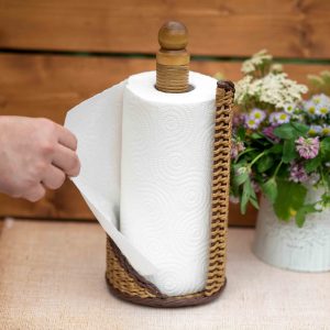 Natural Kitchen Paper Towel Holder, Kitchen Roll Holder Wooden, Boho  Farmhouse Cottage Decor, New Home Gift for Friend 