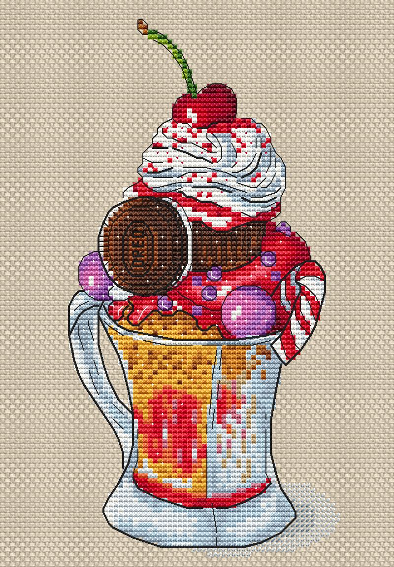 Dessert Cross Stitch Pattern, Sweetness cross stitch chart 4 Dessert Cross Stitch Pattern, Sweetness cross stitch chart - Image 4
