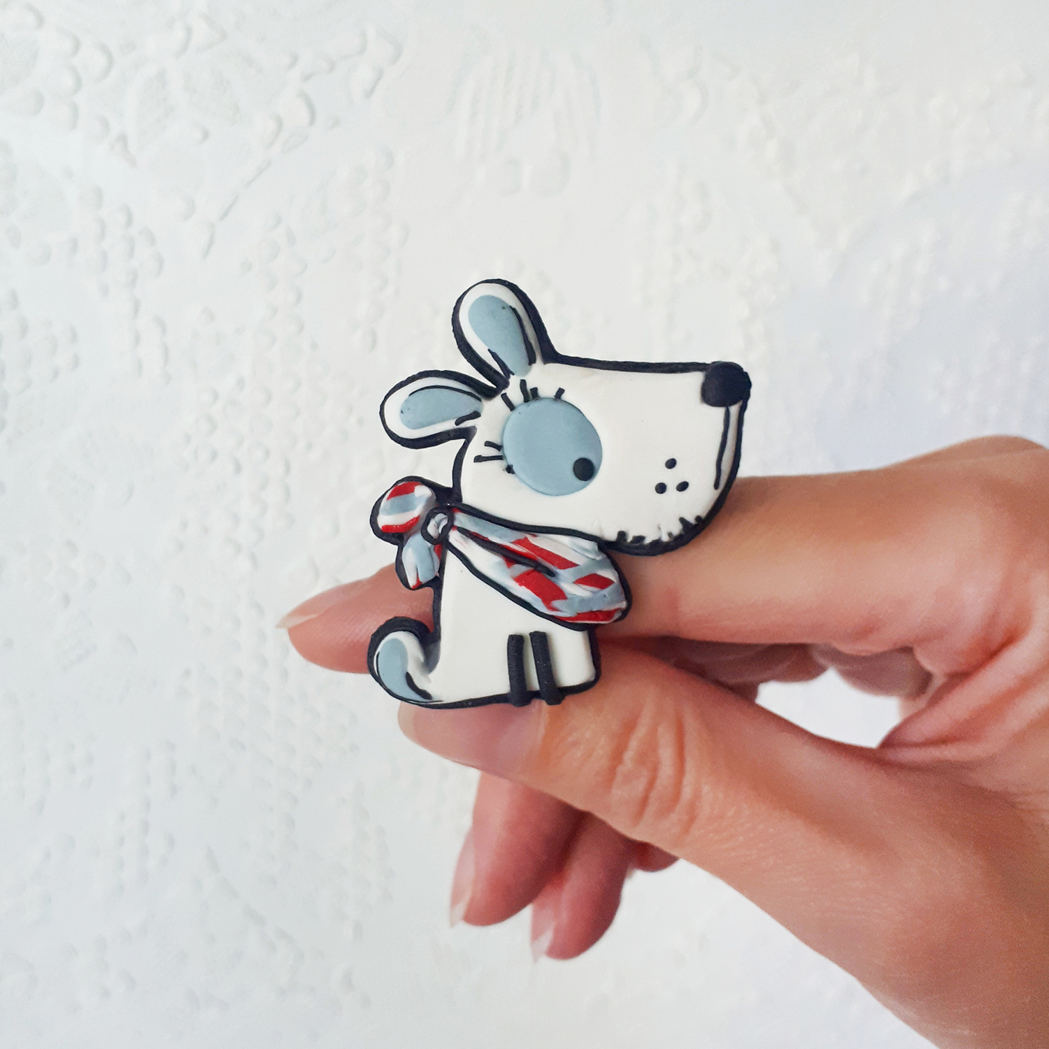 Dog brooch pin polymer clay animal jewelry tutorial for beginners 4 Dog brooch pin polymer clay animal jewelry tutorial for beginners - Image 4