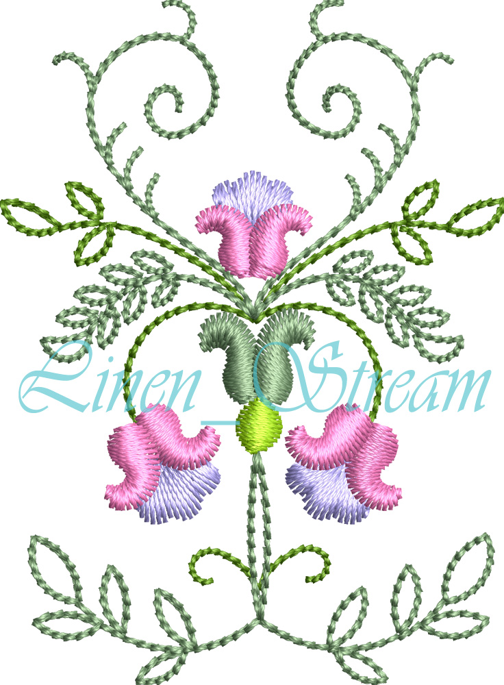Dress 2 Floral Dress embroidery design 4 Dress 2 Floral Dress