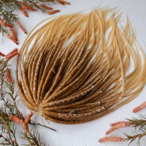 Boho crochet synthetic de dreads, ginger ombre hair extensions