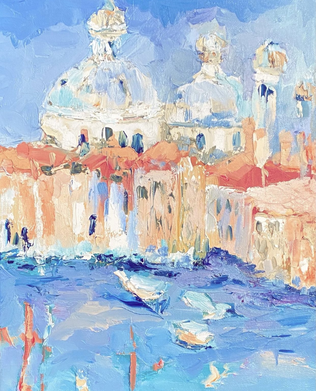 Venice outlet Oil Painting On Canvas, Venice on canvas, Abstract venice, Venice cityscape, Venice art for gift, venice decoration idea, Gift idea.