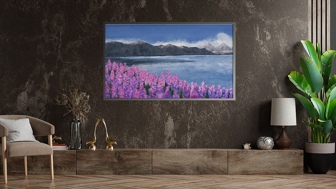 Samsung Frame TV art painting landscape