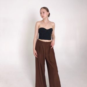 SET of 2: Bustier Top Aurora + Wide Leg Pants Chloe sewing patterns & tutorials