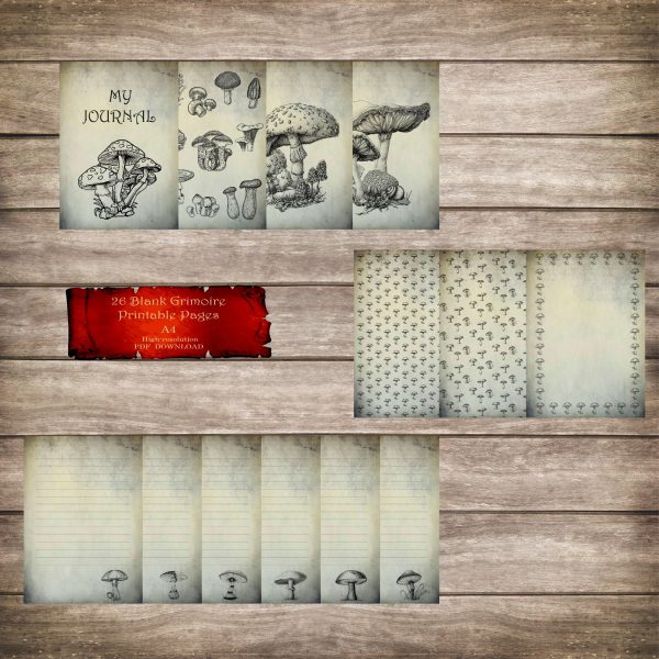 26 Pages of Grimoire Printable Junk Journal Pages DIY Witchcraft