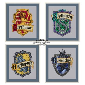 16 Bookmarks Hogwarts House Enjoy Wizard Cross Stitch