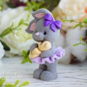 Silicone mold 3D Bunny for soap, chocolate, candles, gypsum FREE SHIPPING