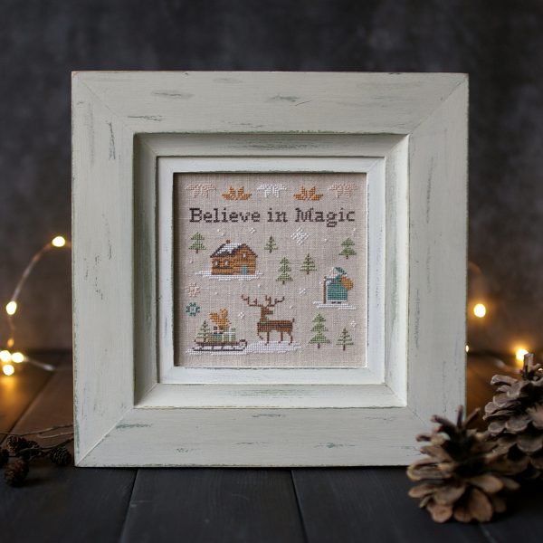 Believe In Magic, PDF primitive cross stitch pattern