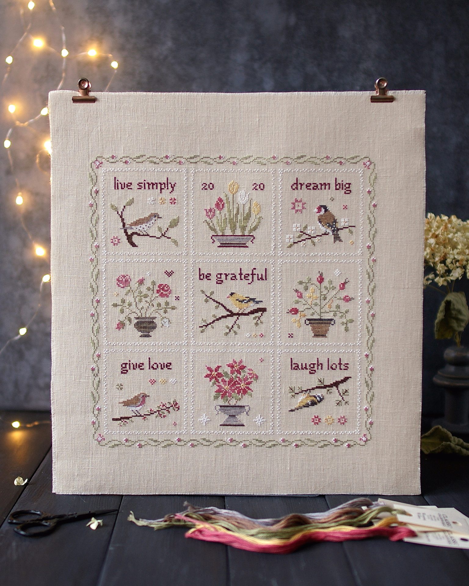 Live Simply Sampler, PDF primitive cross stitch pattern 5 Live Simply Sampler, PDF primitive cross stitch pattern - Image 5