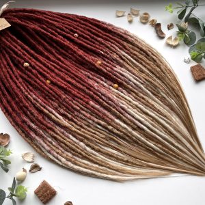 Ready to ship synthetic de dreads, Double ended dreads red set