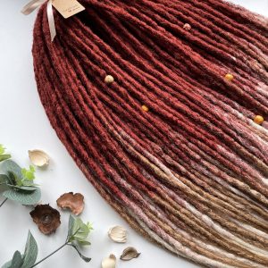 Ready to ship synthetic de dreads, Double ended dreads red set