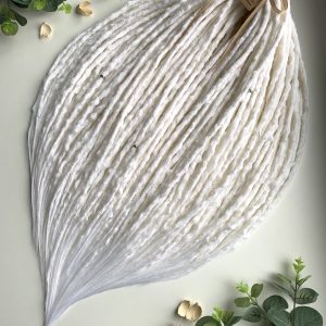 White dreadlocks extensions, Synthetic dreads, double ended dreads boho style