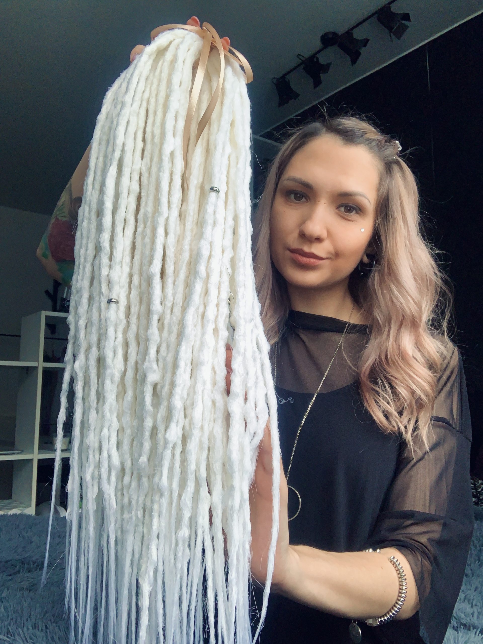 Dreadlock extensions for white hair best sale