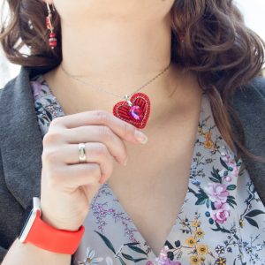 Red heart pendant