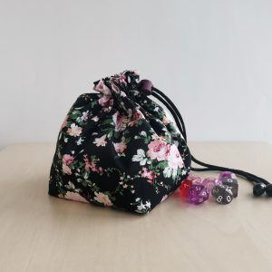 Bag of holding DND dice bag with pockets Rose flower