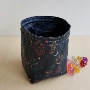 crystals dice bag with pockets