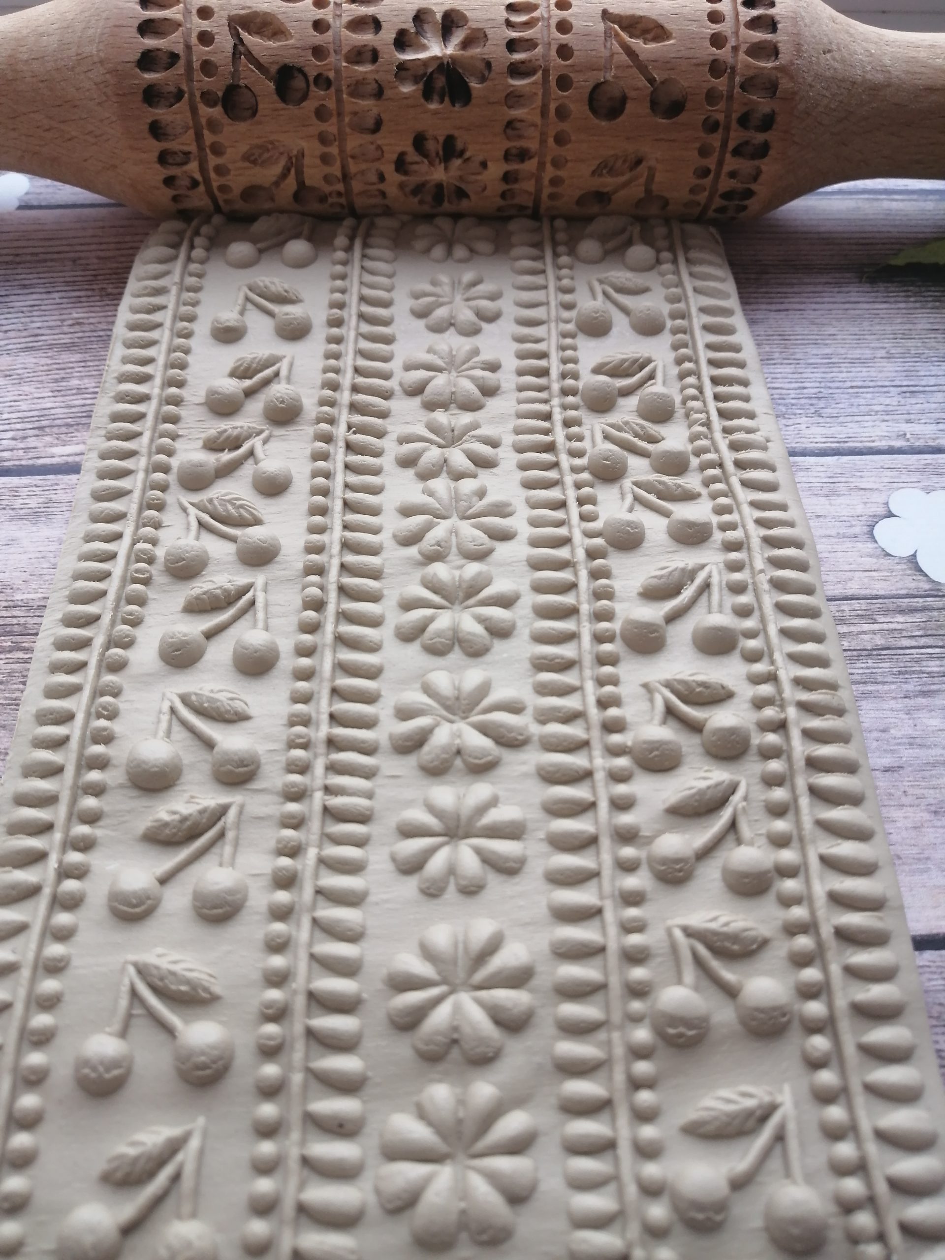 Embossed rolling pin, engraved rolling pin for cookies, pattern