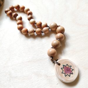 Bahai Prayer Beads 19×5/juniper wood prayer necklace