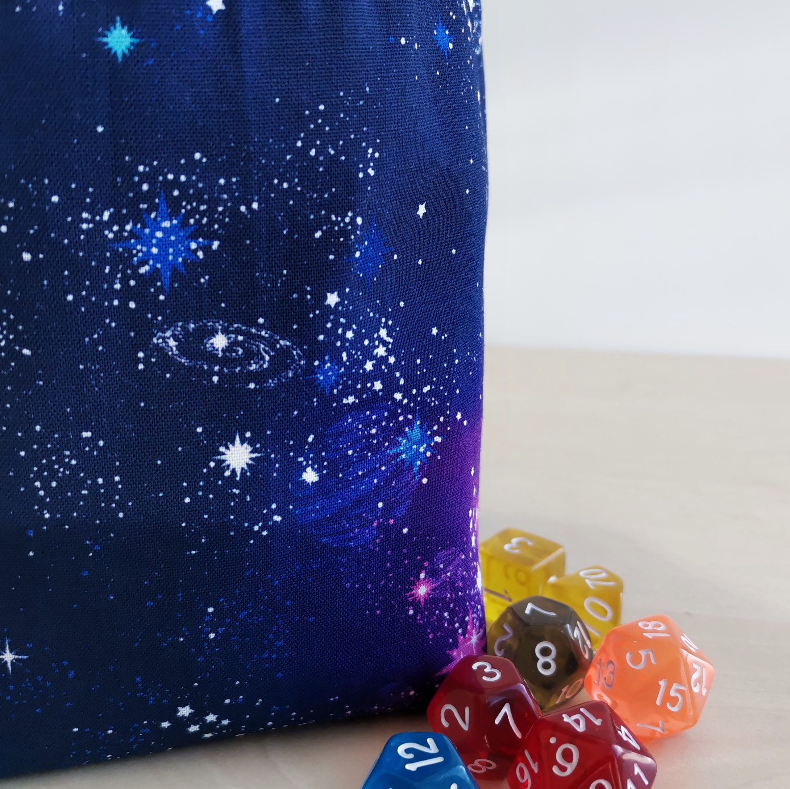 Large Dice Bag With Six Pockets Galaxy Print Dice Bag Bag of 