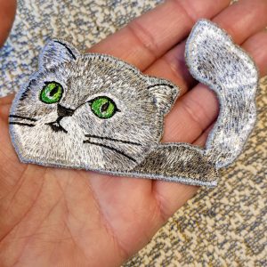 Cat machine embroidery design