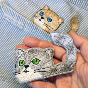 Cat machine embroidery design