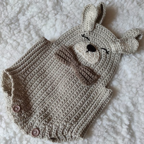 crochet pattern baby romper bunny