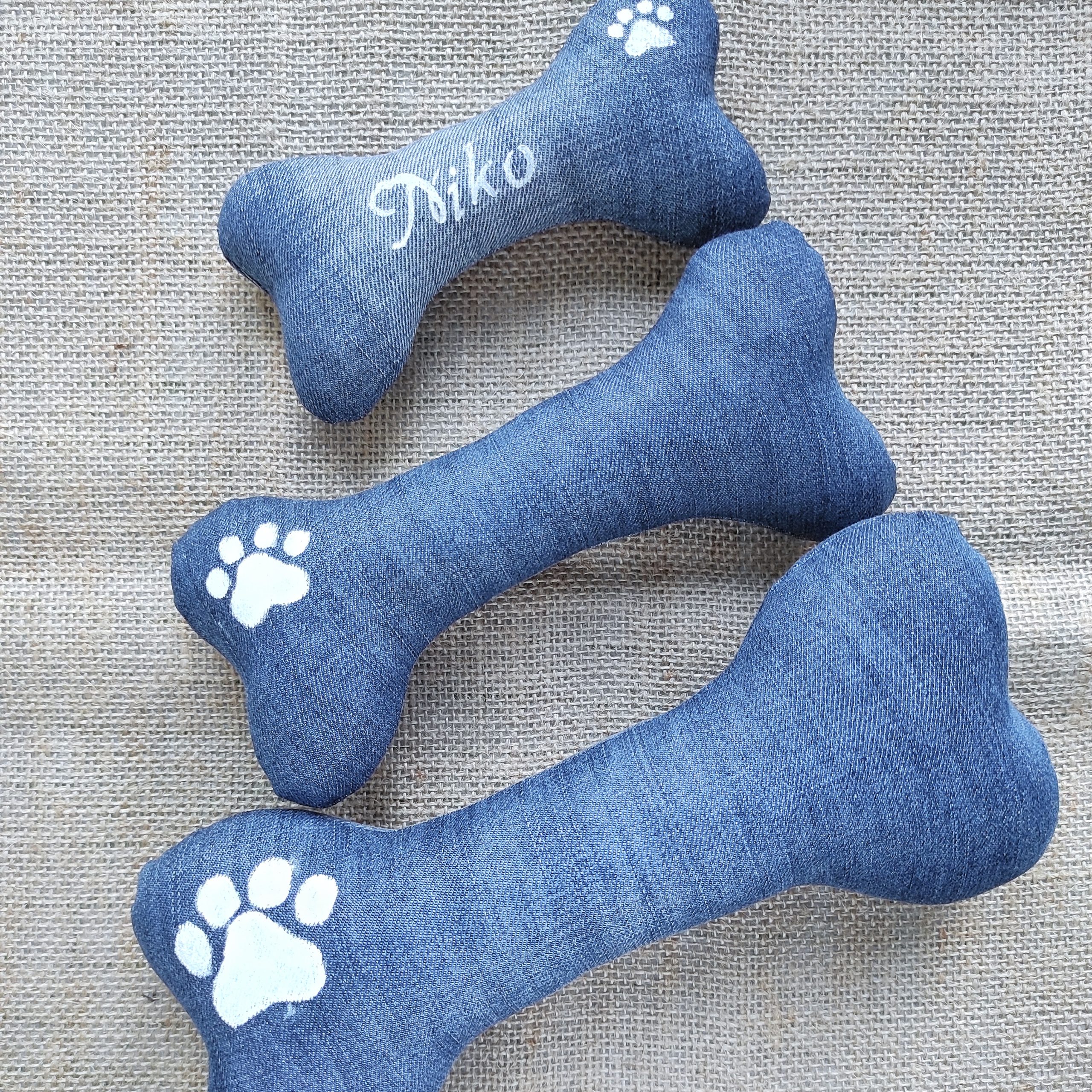 Personalized Dog Bone Toy with Squeaker