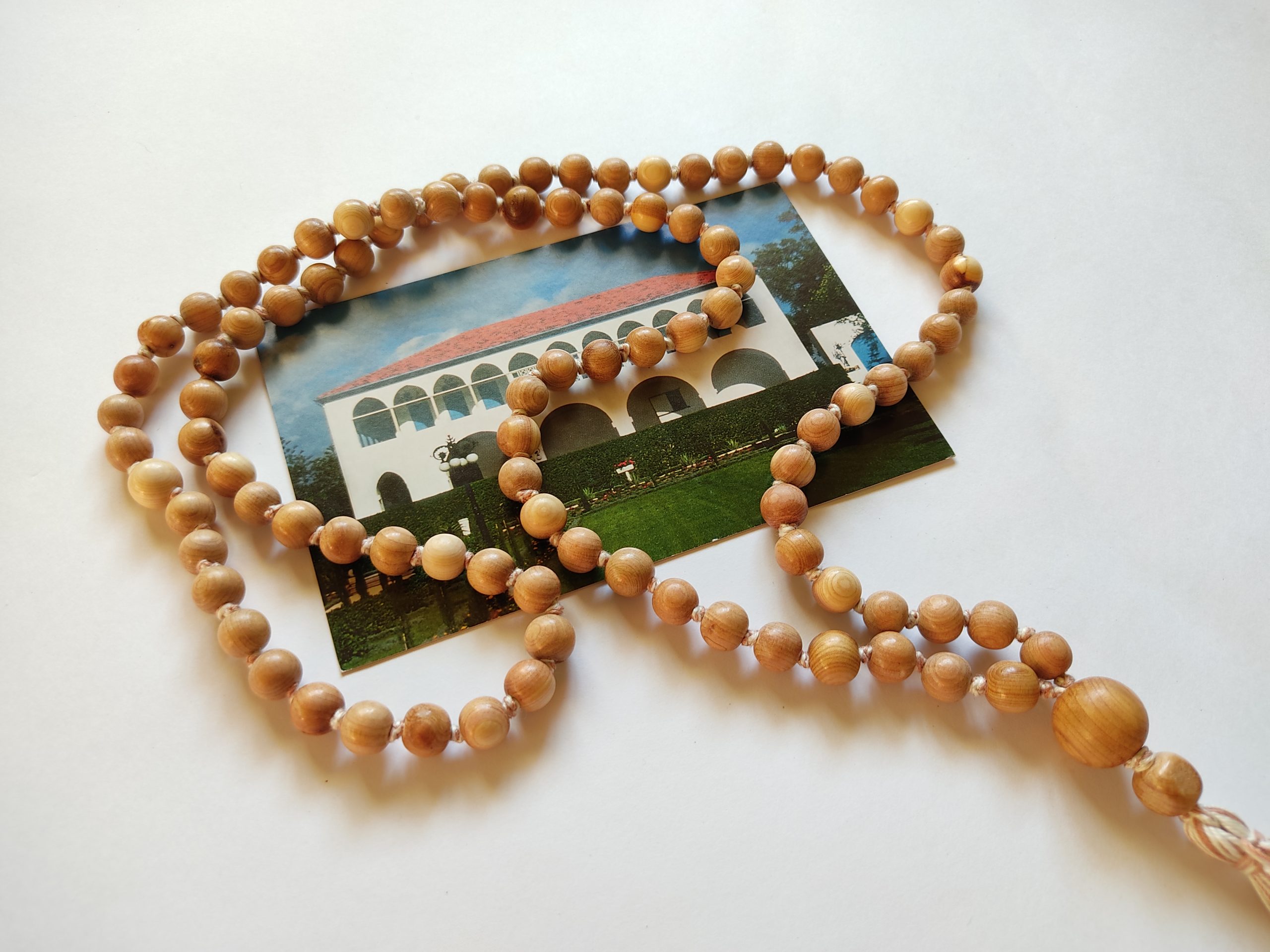 Baha'i Prayer Beads 19x5/plum wood prayer necklace/baha'i gifts - Crealandia