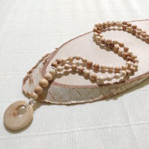 Baha'i Prayer Beads 19x5/plum wood prayer necklace/baha'i gifts - Crealandia