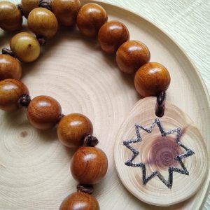 Baha’i Prayer Beads 19×5/plum wood prayer necklace/baha’i gifts