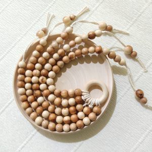 Baha'i Prayer Beads 19x5/plum wood prayer necklace/baha'i gifts