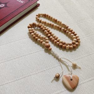 Bahai Praying Beads 95/juniper wood prayer necklace/bahai jewelry