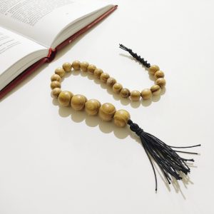 Bahai Prayer Beads 19and5/acacia wood prayer necklace/baha’i gift