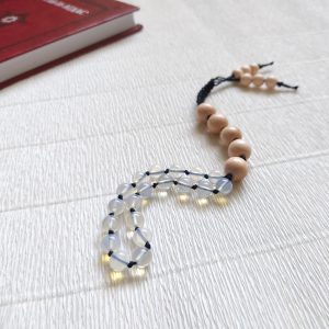 Baha'i Prayer Beads 19x5/plum wood prayer necklace/baha'i gifts - Crealandia