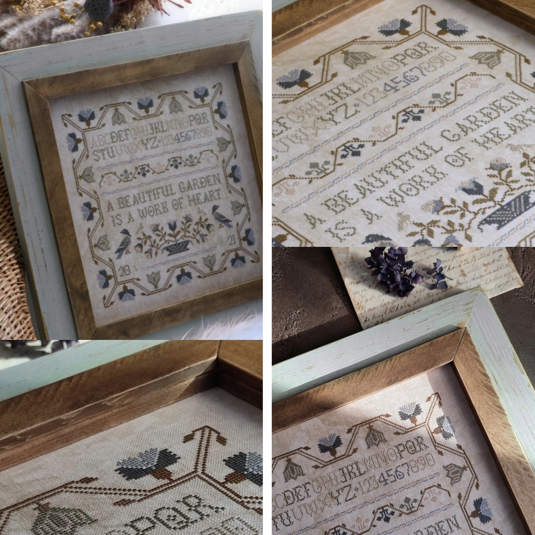A beautiful garden Sampler Cross stitch pattern PDF 2 a-beautiful-garden-sampler