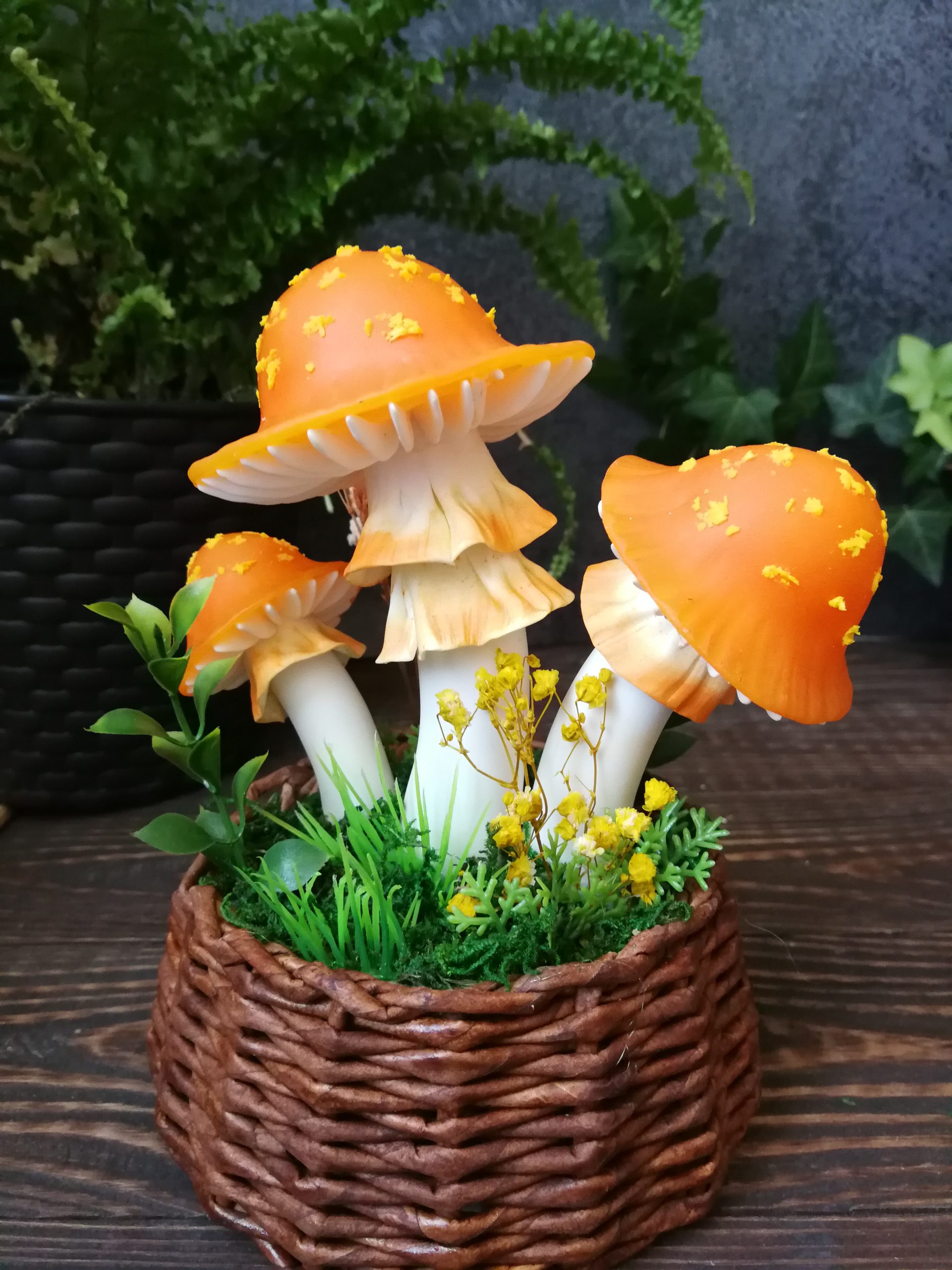 Mushroom Lamp MADE TO ORDER Mushroom Orange Mushroom Lamp Fungi Light Fairy  Decor Nature Decor -  UK