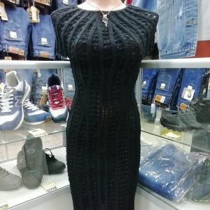 Black dress crochet