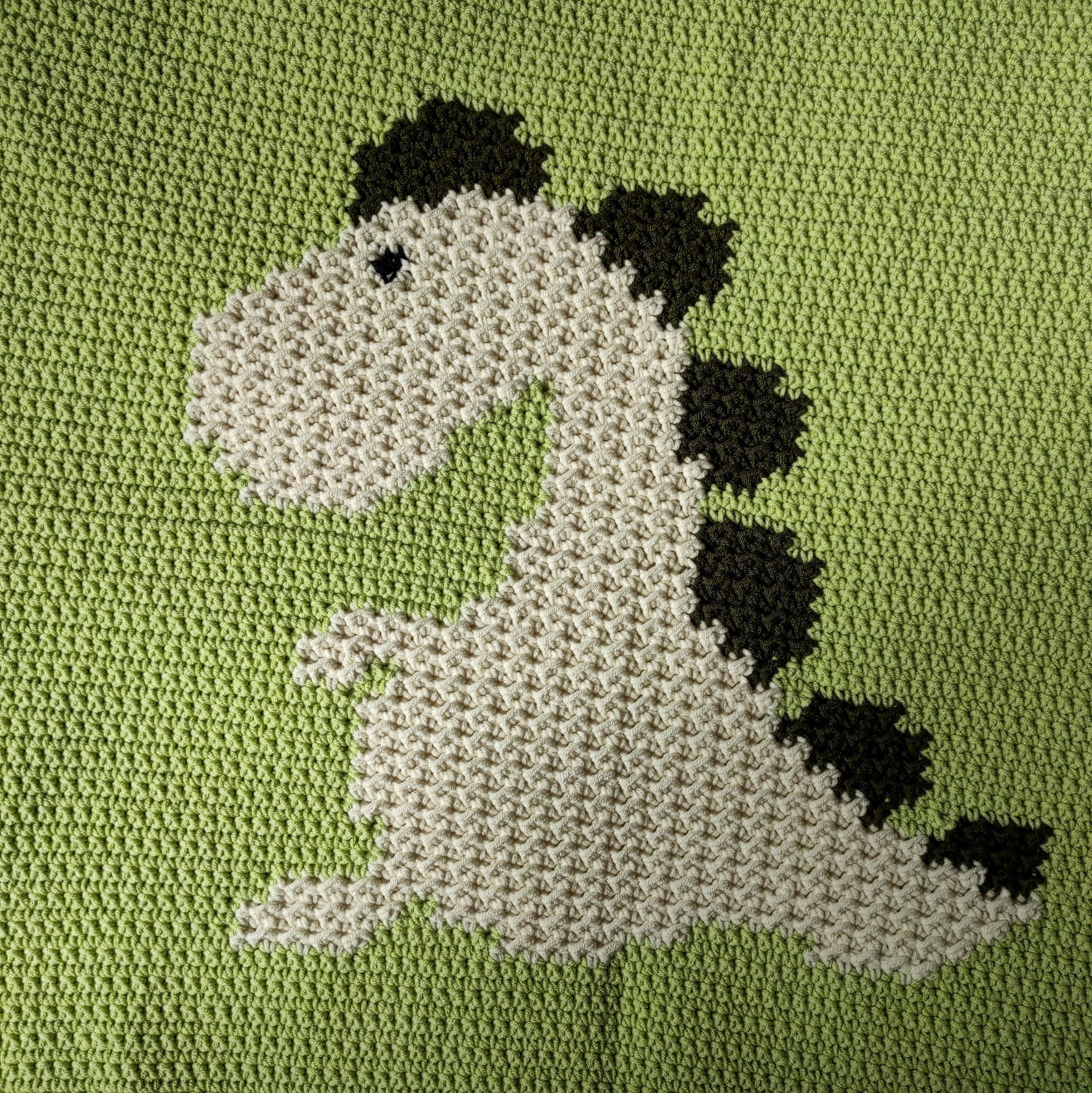 Crochet Dinosaur Blanket Pattern Free One Little Dinosaur Blanket