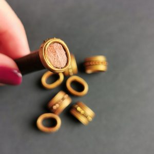 Set 3 pcs. beads & set 2 pcs. side beads sliders for the leather Bracelet