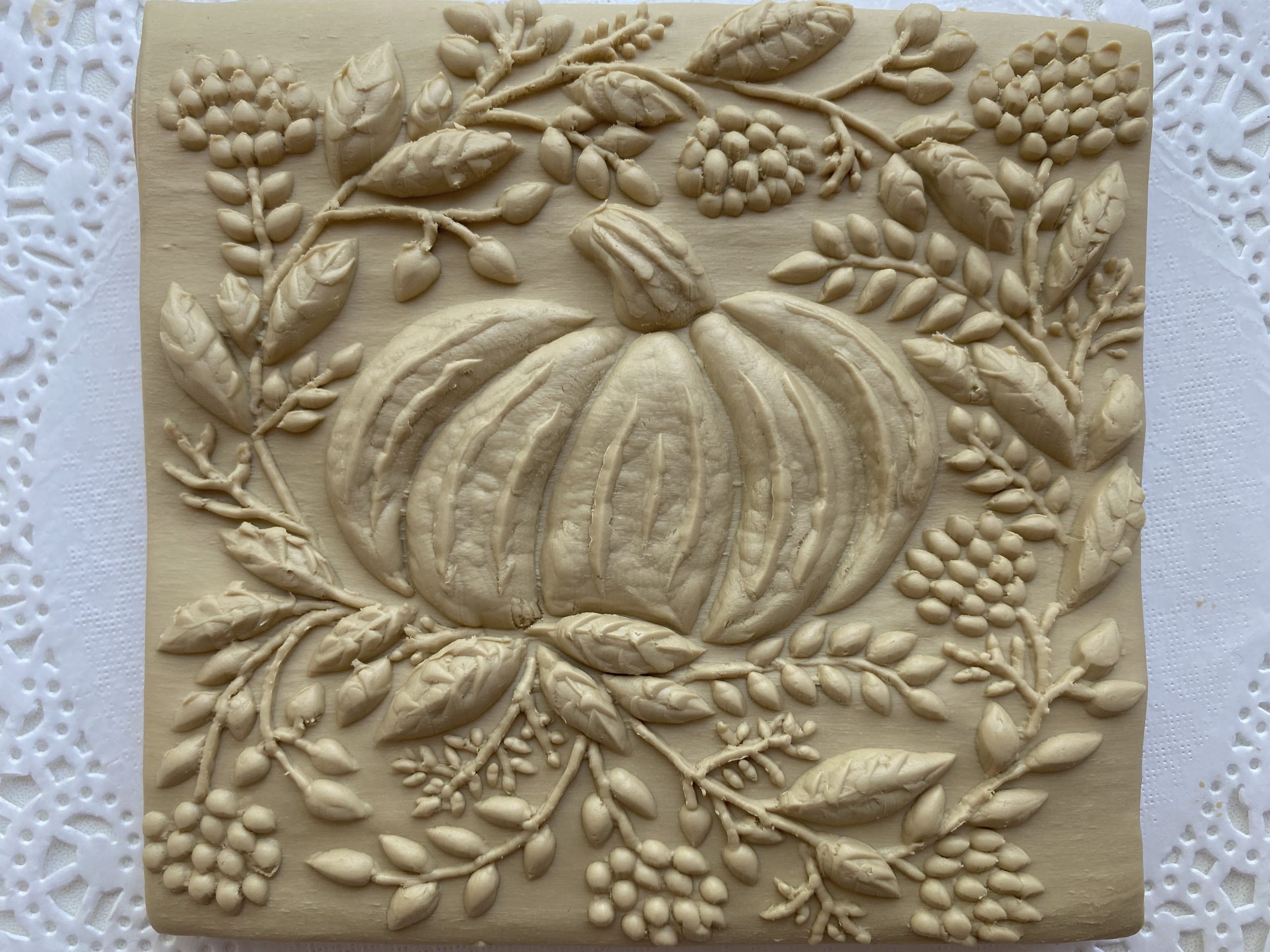 Rolling pin embossed, Engraved Rolling Pin, With Pumpkin