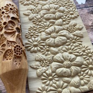 Embossed rolling pin, engraved rolling pin, with bees